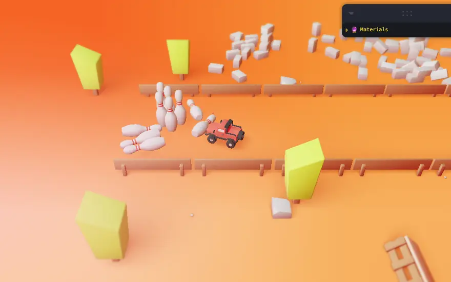 Three.js driving experience, screen 3 of 3