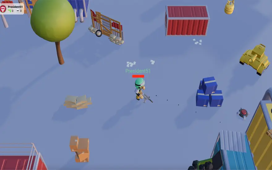 Real-time multiplayer game, screen 1 of 3