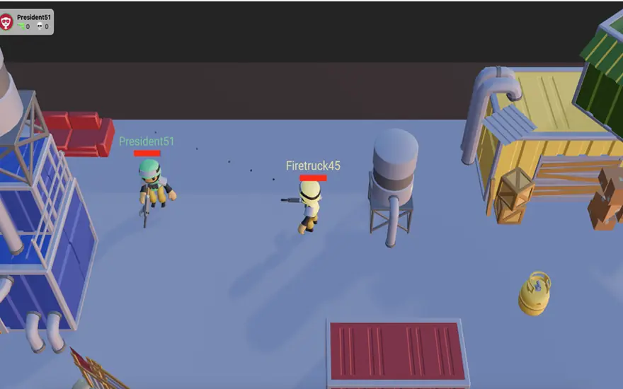 Real-time multiplayer game, screen 2 of 3