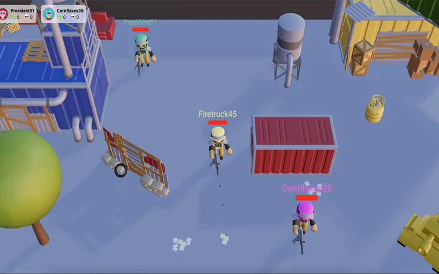 Real-time multiplayer game, screen 3 of 3